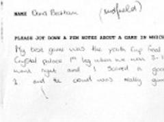 David Beckham, Paul Scholes, Ryan Giggs and Gary Neville made reports and notes on their performance in the early 1990s