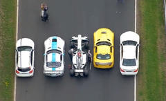 schumacher and rosberg take to nürburgring in mercedes-amg f1 car, amg road cars